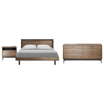BDI LINQ 3-Piece King Bedroom Set in Natural Walnut, , large