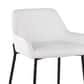 LumiSource Daniella Counter Stool with White Upholstery in Black (Set of 2), , large
