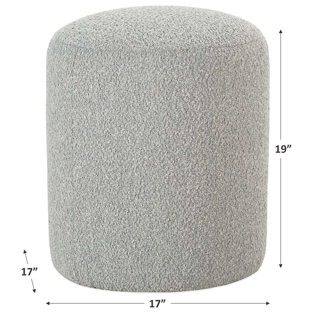Rowe Furniture Cleo 17&quot; Round Ottoman in Grey, , large