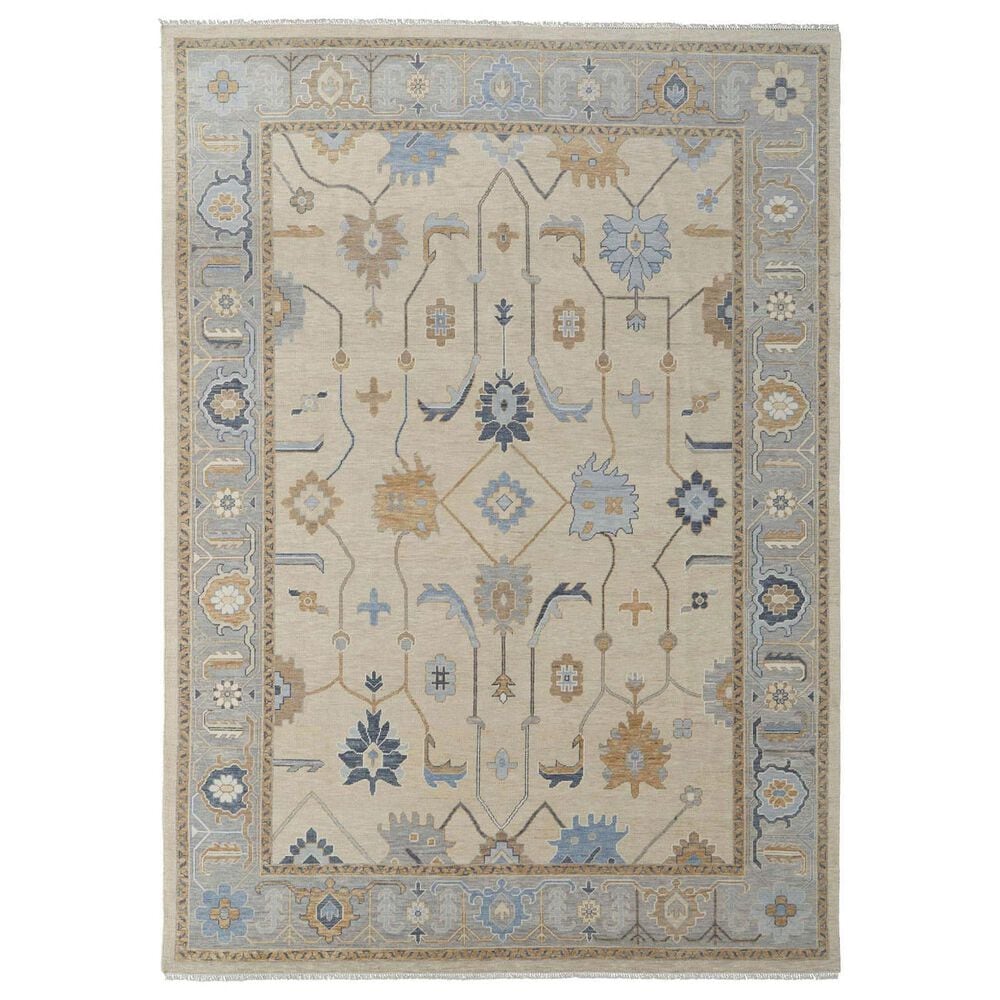 Feizy Karina 3"6" x 5"6" Beige and Blue Area Rug, , large