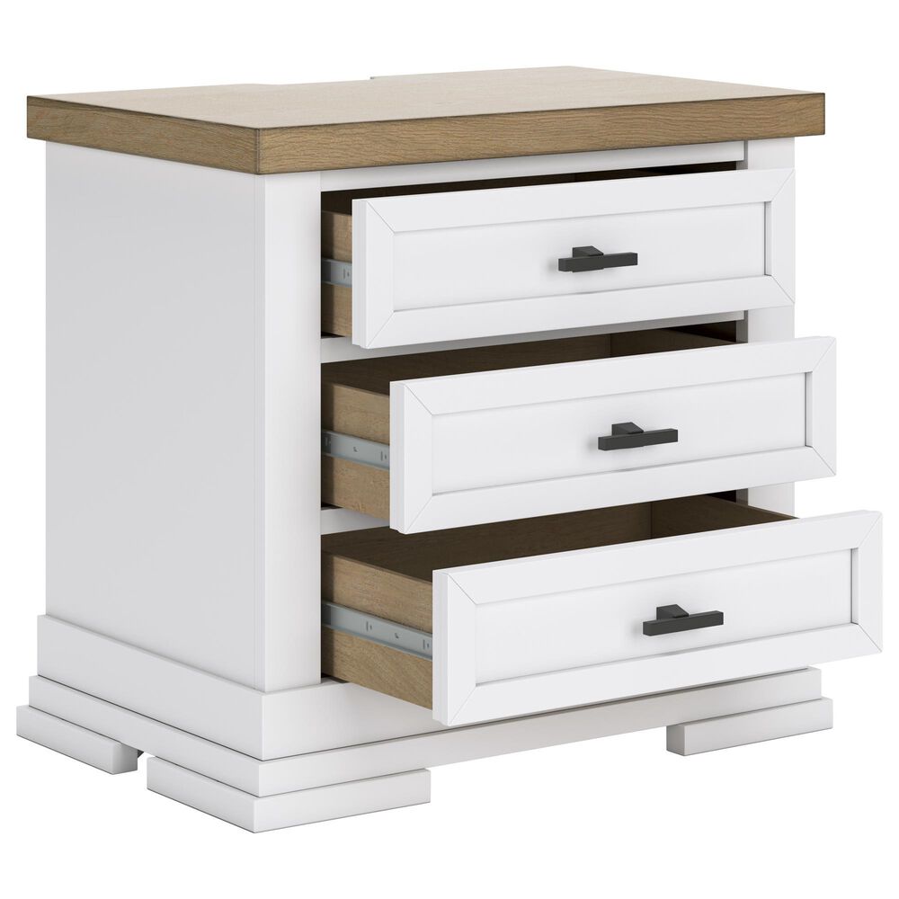 Ashley 4-Piece King Bedroom Set in White and Natural, , large