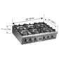 Forno Spezia Alta Qualita 36" Pro Style Gas Rangetop in Stainless Steel, , large