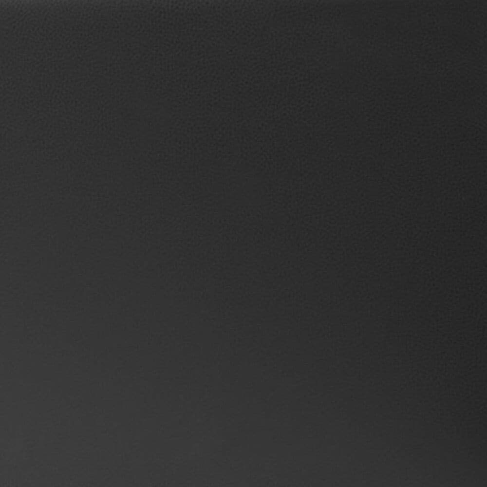 Jaxx Fairlie Faux Leather Ottoman in Black, , large