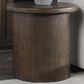 Classic Home Runa Round End Table in Coffee Brown, , large