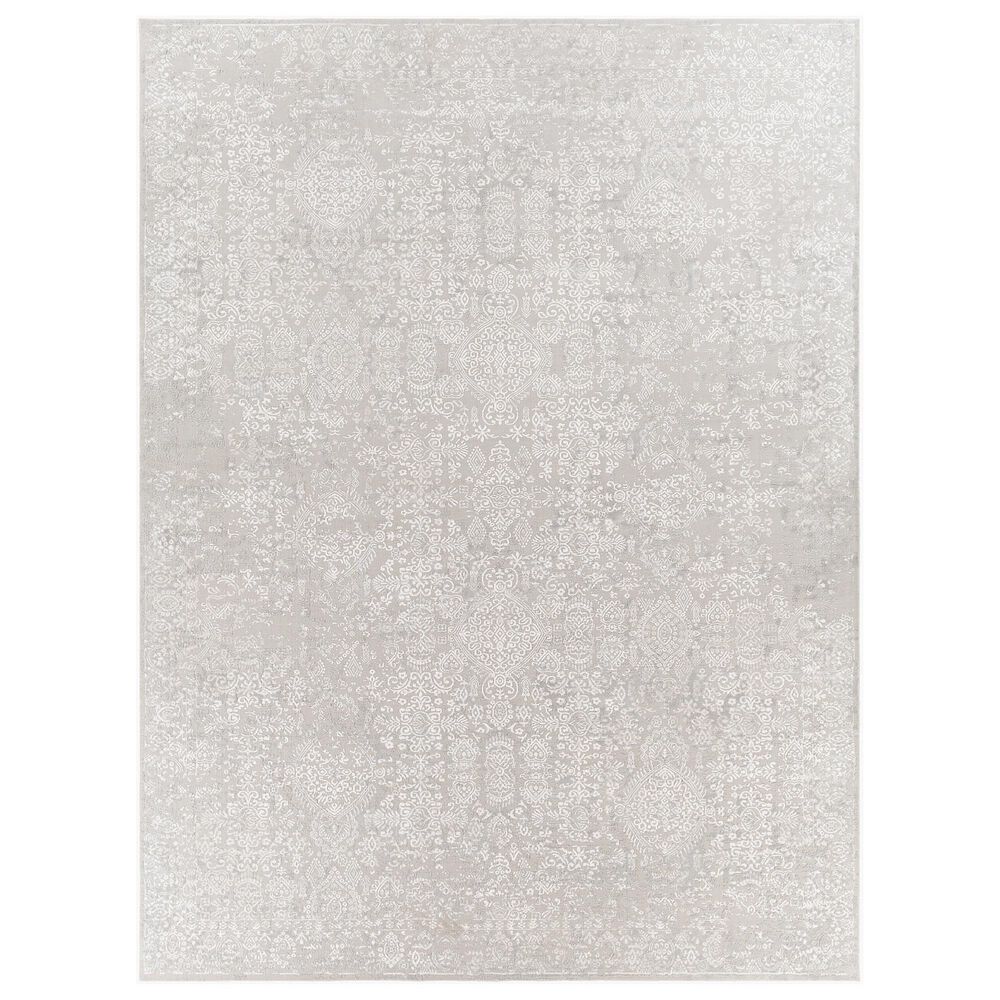 Surya Aisha AIS-2306 9"3" x 12"3" Light Gray and Off-White Area Rug, , large