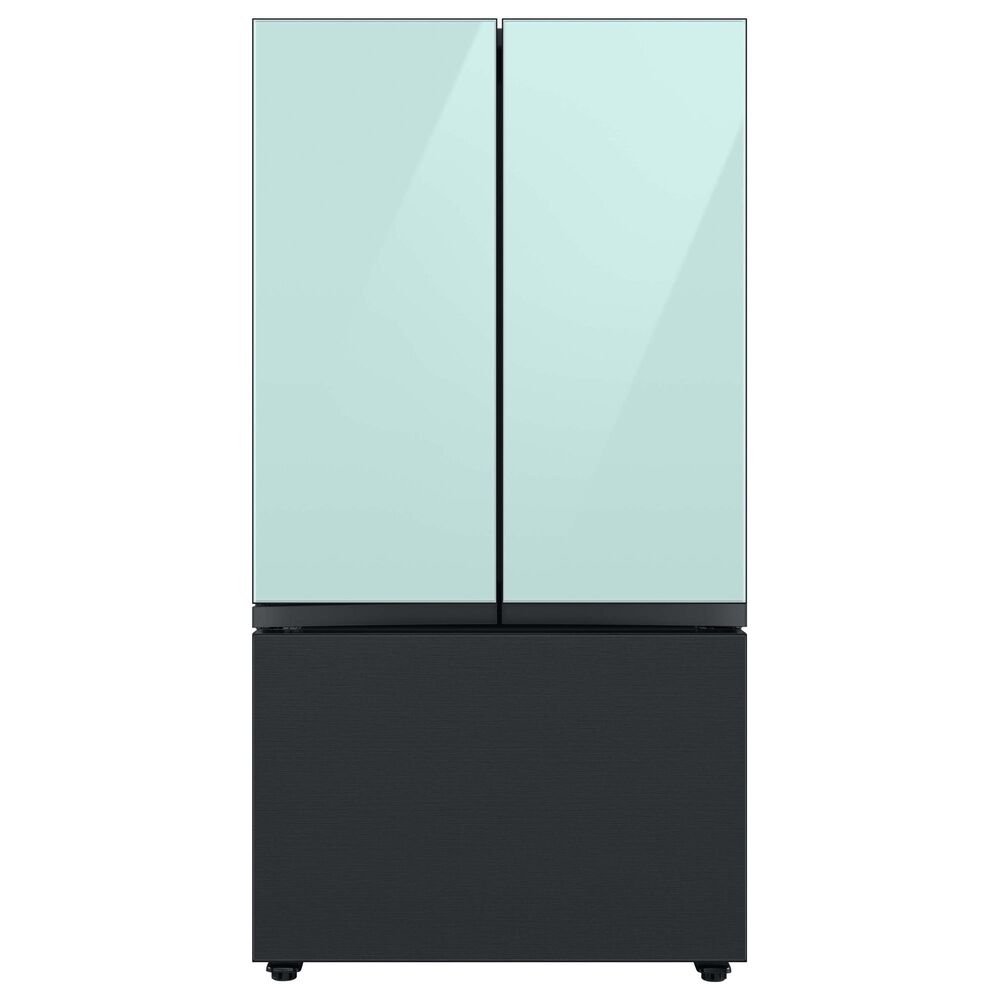 Samsung Bespoke Bespoke 3-Door French Door Refrigerator Top Panel in Morning Blue Glass, , large