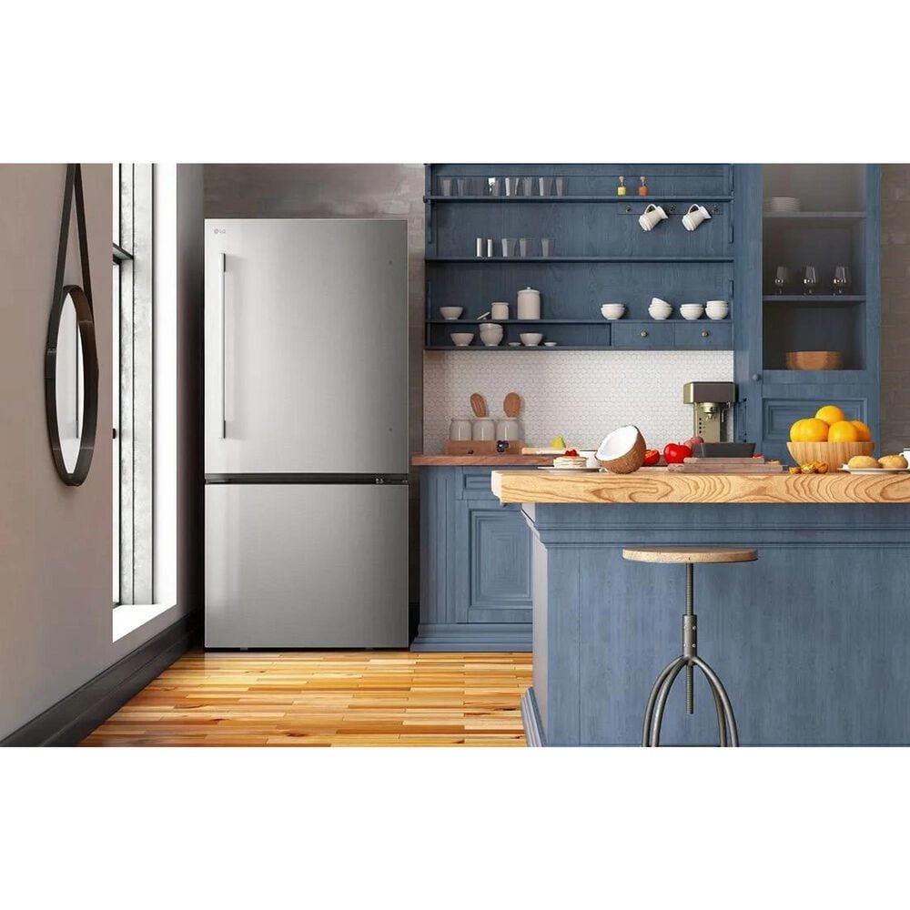 LG 26 Cu. Ft. Bottom Freezer Refrigerator in Stainless Steel, , large