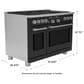 Cafe 8.25 Cu. Ft. Freestanding Dual Fuel Range with Double Oven in Matte Black and Brushed Stainless, , large