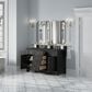 James Martin Vanities Brookfield 60" Double Bathroom Vanity in Black Onyx with 3 cm Charcoal Soapstone Quartz Top and Rectangular Sinks, , large