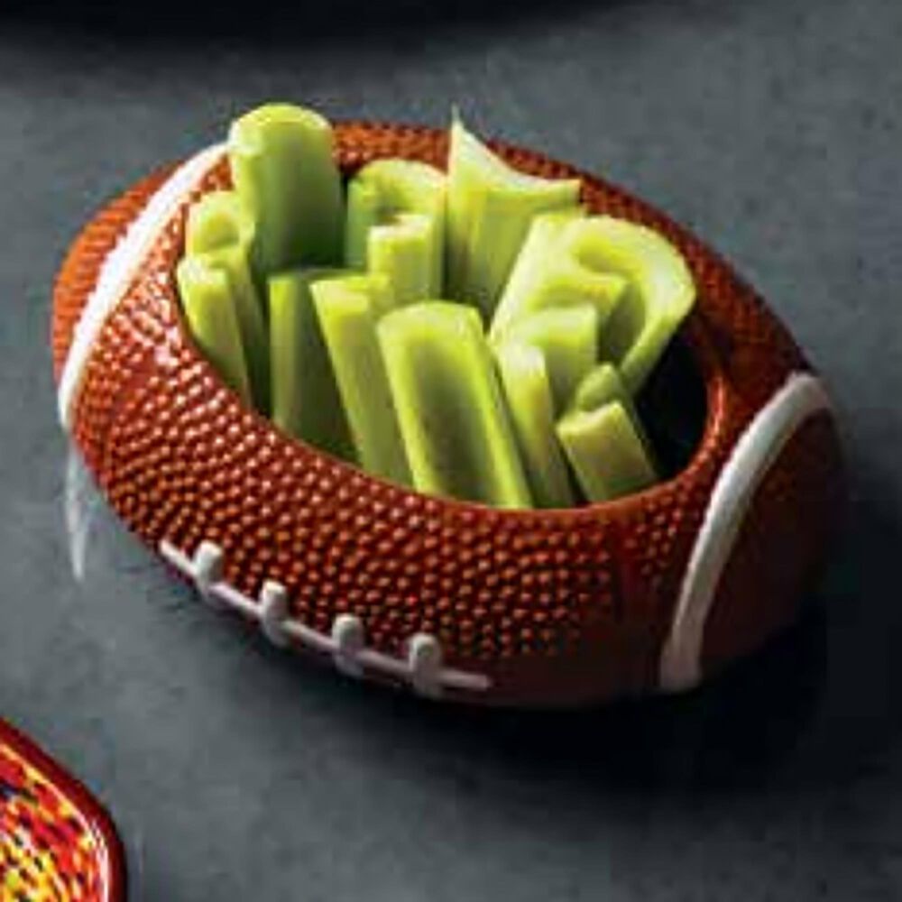 Home Essentials & Beyond 7" Football Bowl in Brown, , large
