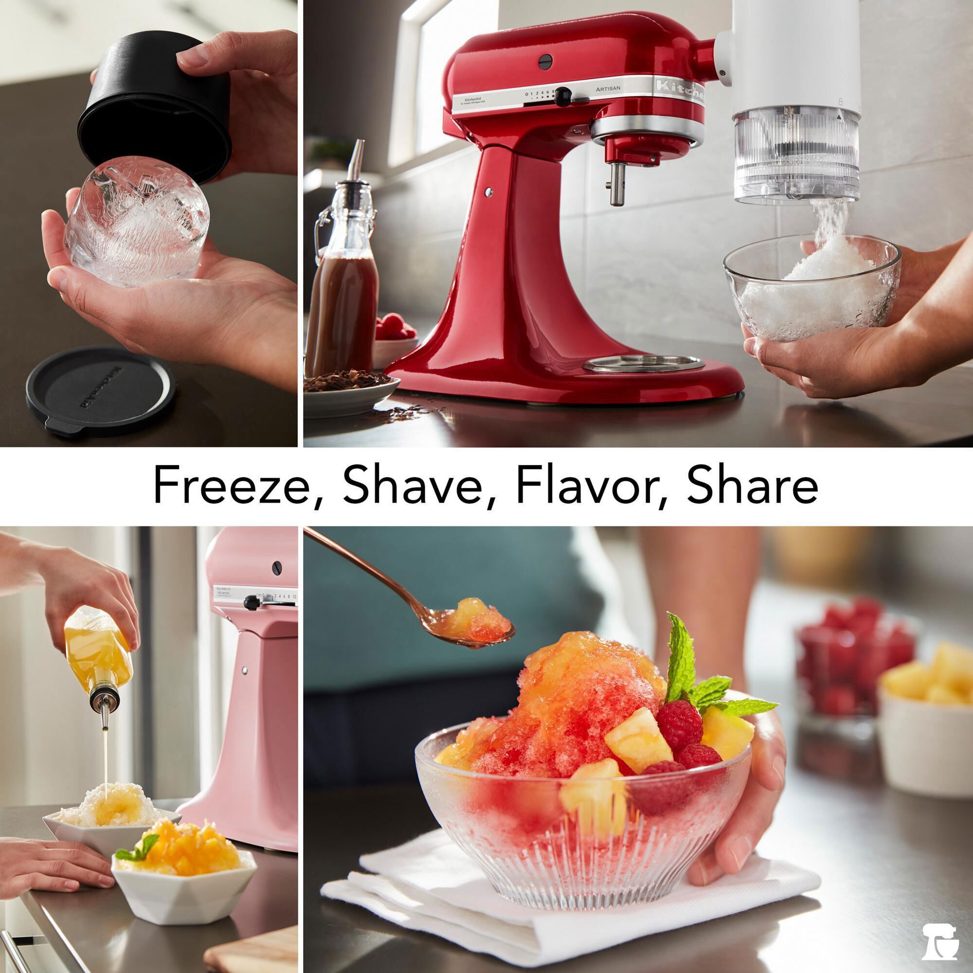 KitchenAid Shave Ice Attachment in White NFM