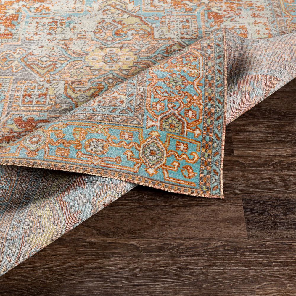 Surya Bodrum 5&#39;3&quot; x 7&#39;3&quot; Ivory, Orange, Saffron, Gray, Camel and Blue Area Rug, , large