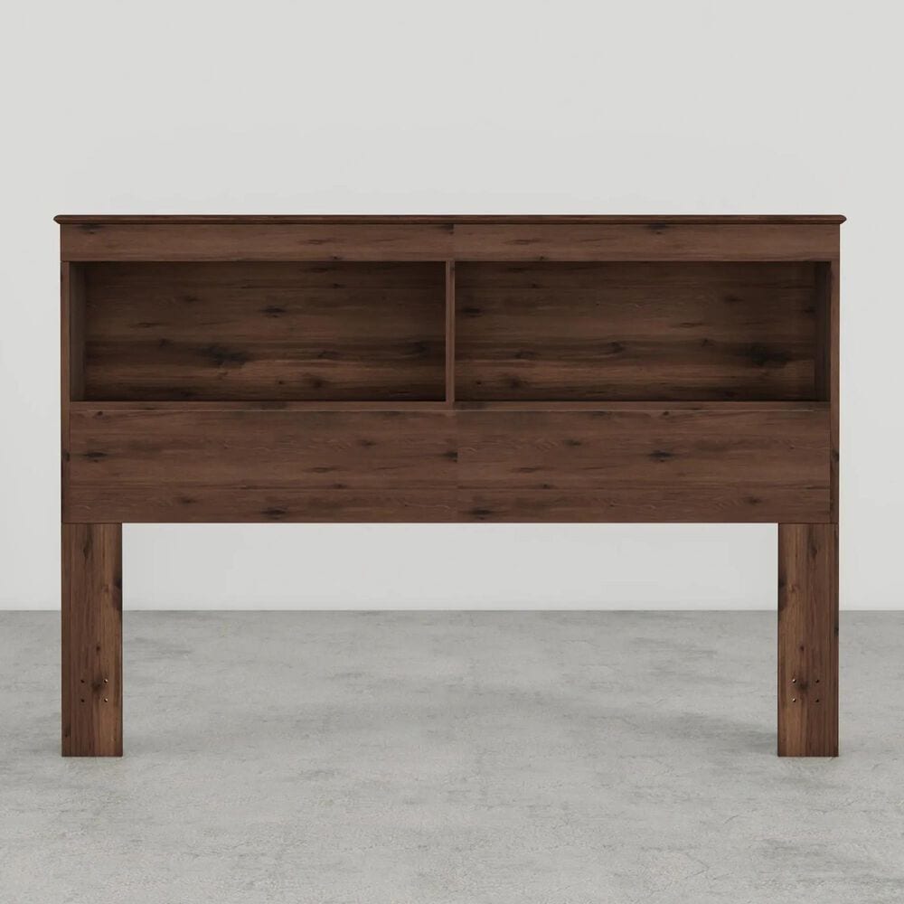 Lemoore Essential Full/Queen Bookcase Headoard in Aspen Oak, , large