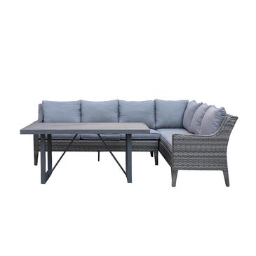 Amber Shores San Marino 3pc Banquette Set in Gray, , large