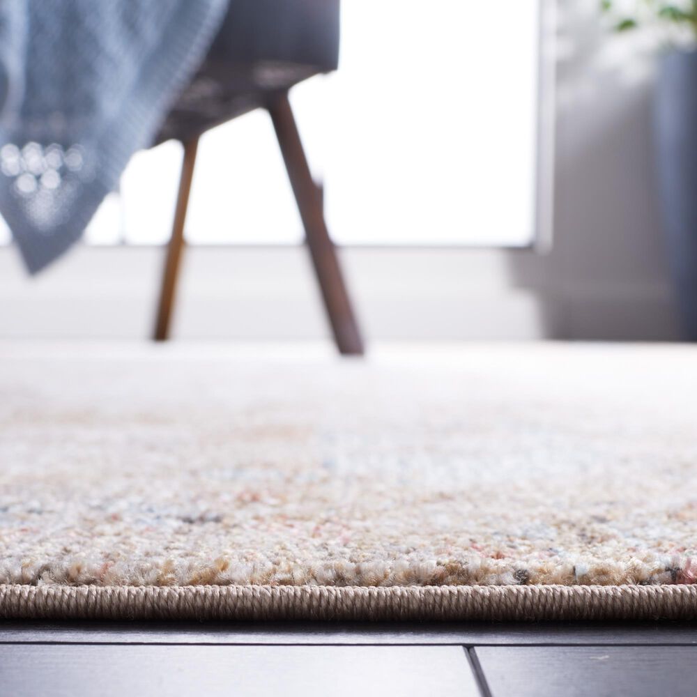 Safavieh Jasmine 2&#39;2&quot; x 9&#39; Beige and Light Blue Runner, , large
