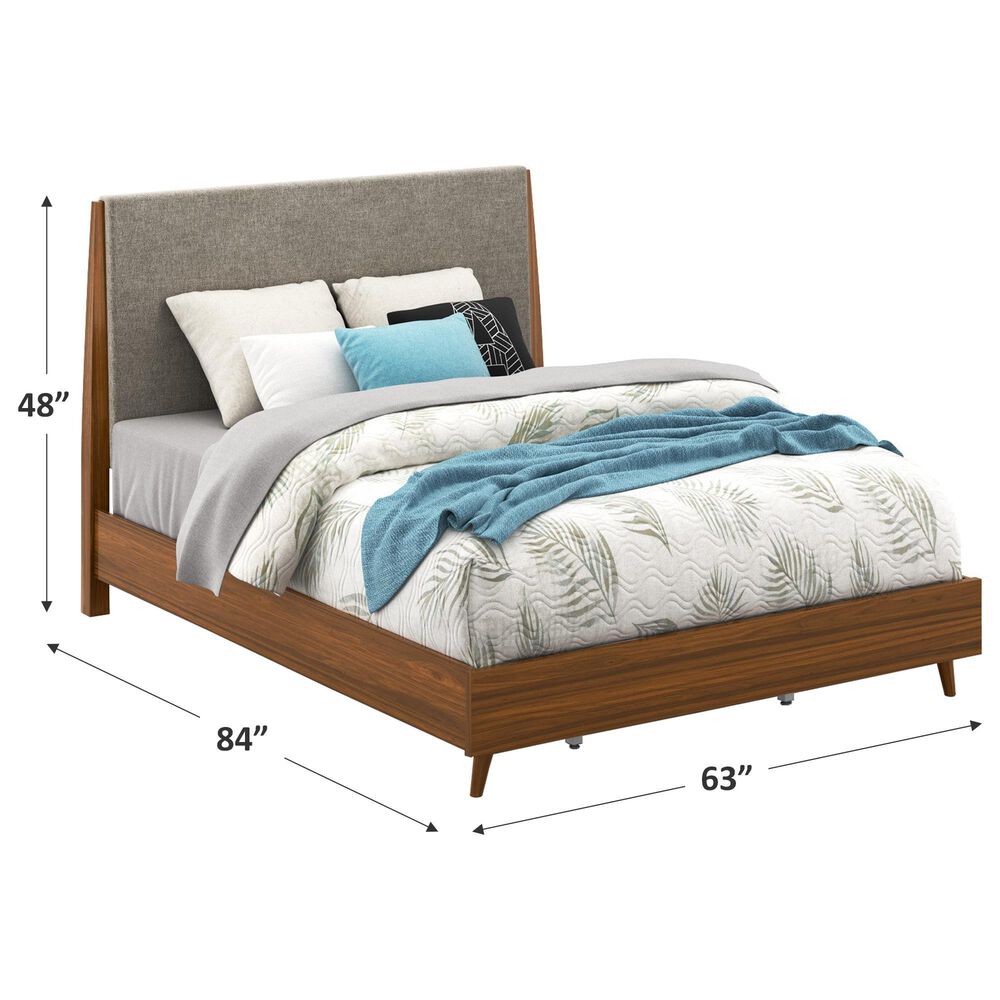 Flexsteel Ludwig Queen Panel Bed in Walnut, , large