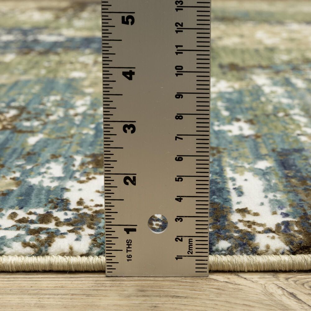Oriental Weavers Reed 6&#39;7&quot; x 9&#39;6&quot; Blue and Green Area Rug, , large