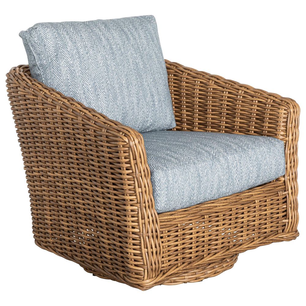 Venture Tamandayu Swivel Glider Lounge Chair in Review Denim, , large