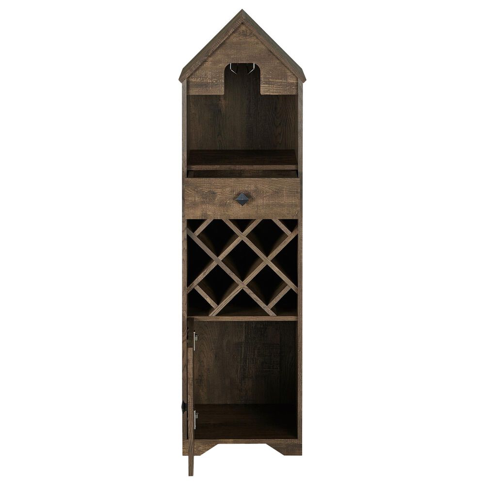 Furniture of America Nelson Wine Rack Buffet in Reclaimed Oak, , large