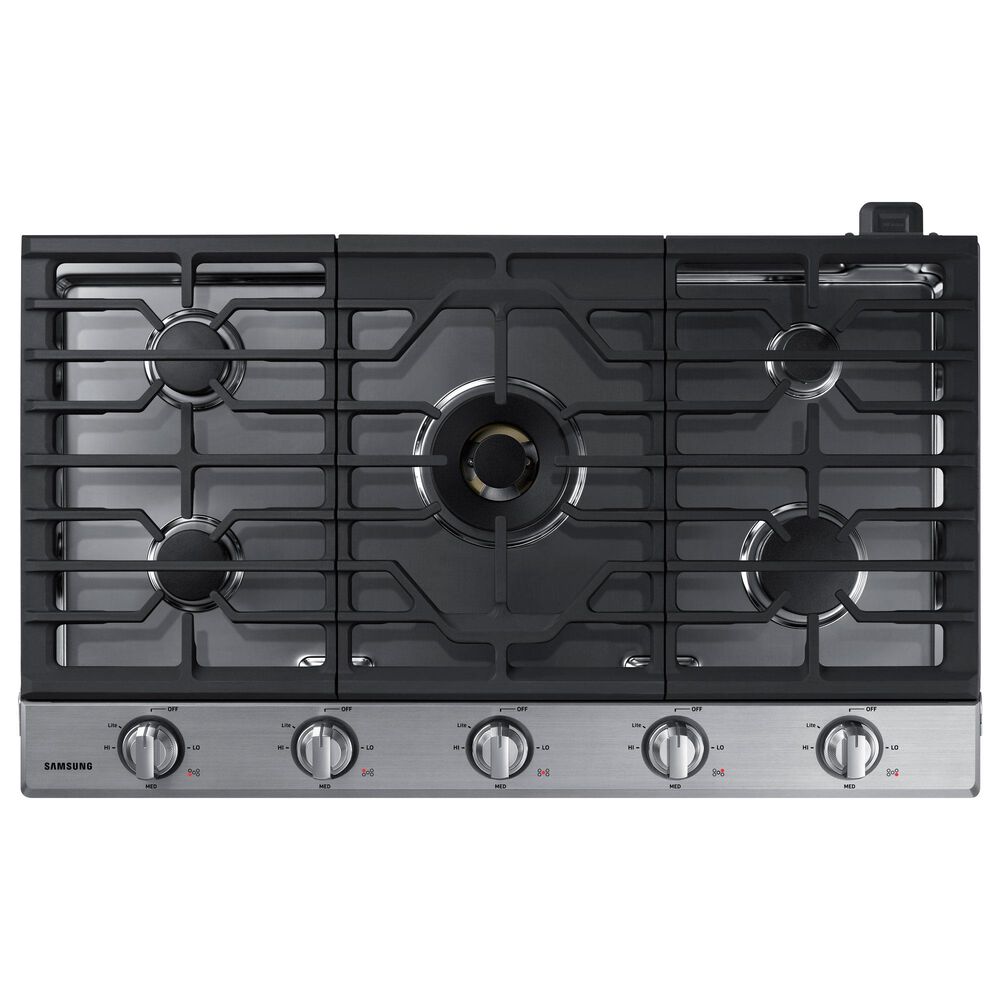 Samsung Bespoke 2-Piece Kitchen Package with White Bespoke 30" Combination Wall Oven and Stainless Steel 36" Gas Cooktop, , large