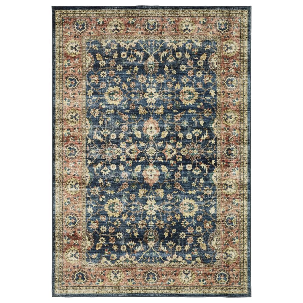 Oriental Weavers Sumter 7"10" x 10" Blue and Rust Area Rug, , large