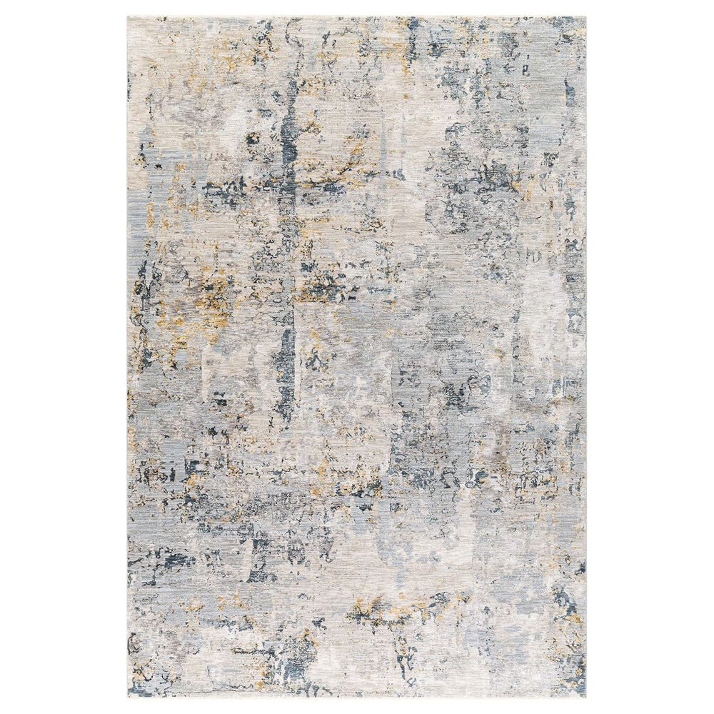 Surya Laila 10" x 14" Light Gray, Navy, Camel, Wheat and Charcoal Area Rug, , large