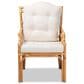 Baxton Studio Sonia Rattan Arm Chair in White, , large
