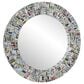 Maple and Jade 38" Round Recycled Magazine Paper Frame Wall Mirror in Poppy Red, Royal Blue, Bright Yellow and Kelly Green, , large
