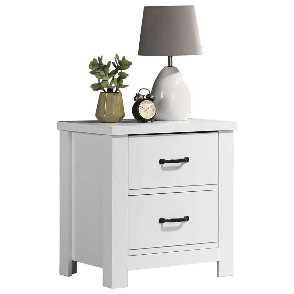 HOMLUX 3-Piece Bedroom Set with 6-Drawer Dresser, 5-Drawer Chest &amp; Nightstand in White, , large