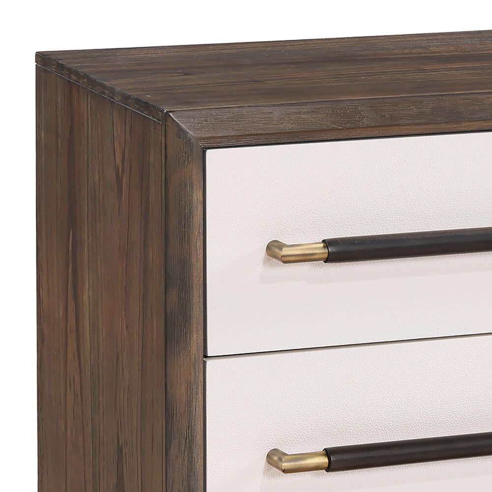 Austin Group Furniture, Llc Sophia 2-Drawer Nightstand in Walnut Brown and White, , large