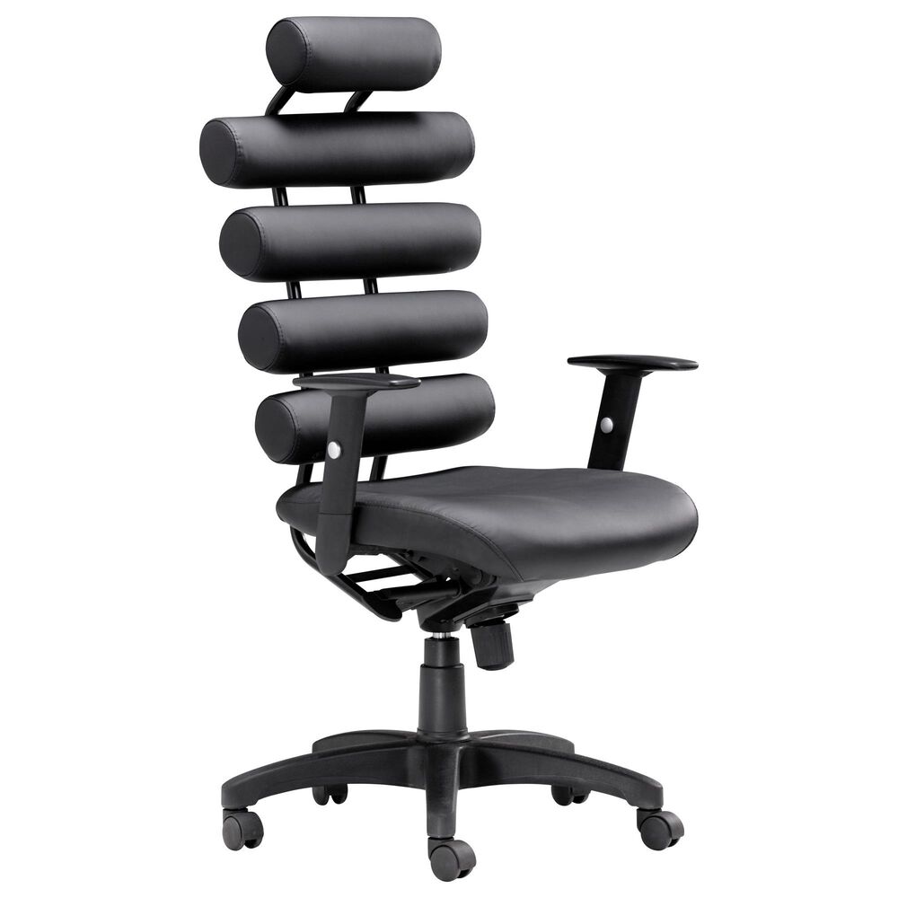 Zuo Modern Unico Office Chair in Black, , large