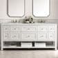 James Martin Vanities Breckenridge 72" Double Bathroom Vanity in Bright White with 3 cm Ethereal Noctis Quartz Top and Rectangular Sinks, , large