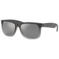Ray-Ban Justin Sunglasses with Silver Lenses in Matte Grey, , large