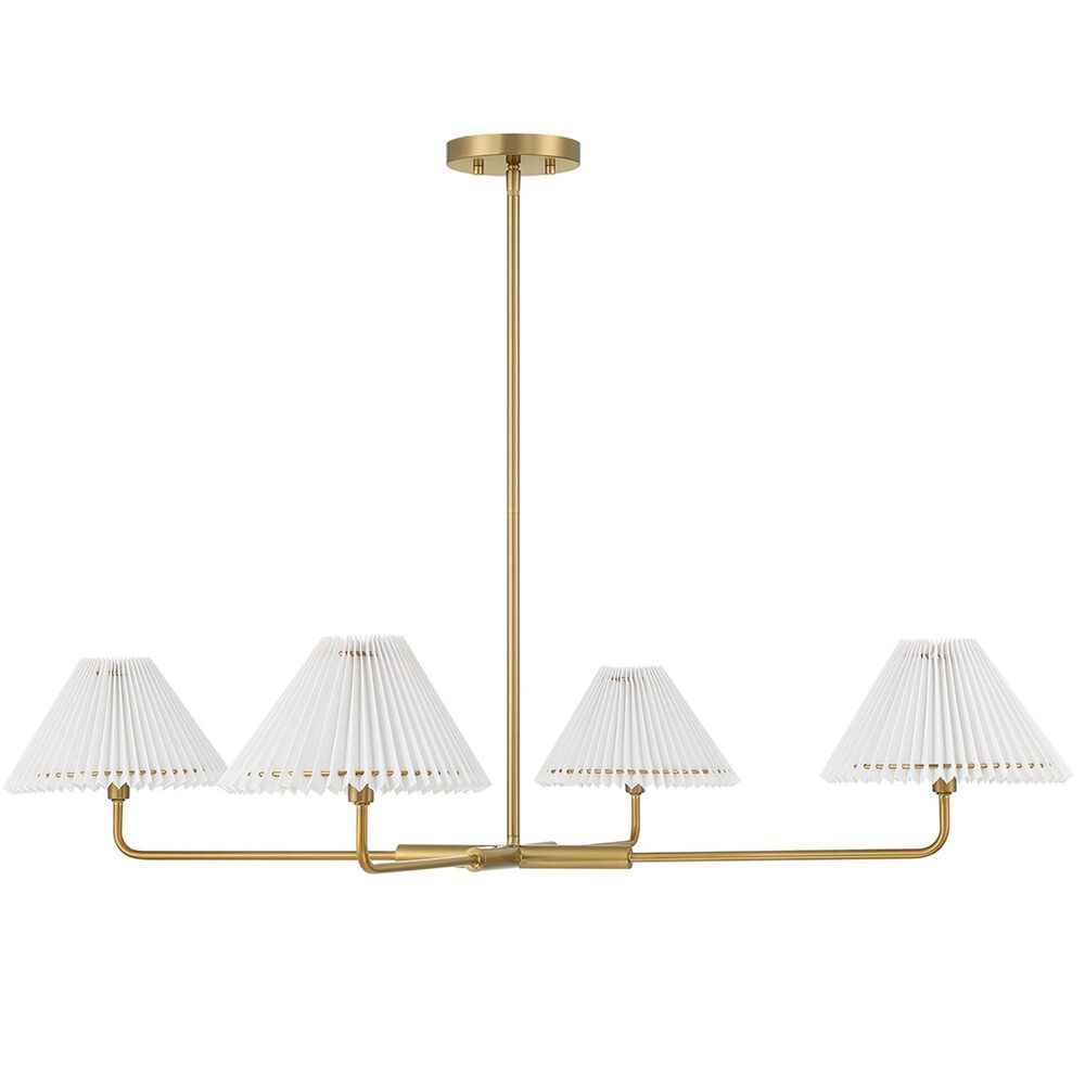 Savoy House 4 Light Chandelier in Natural Brass, , large