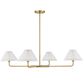 Savoy House 4 Light Chandelier in Natural Brass, , large