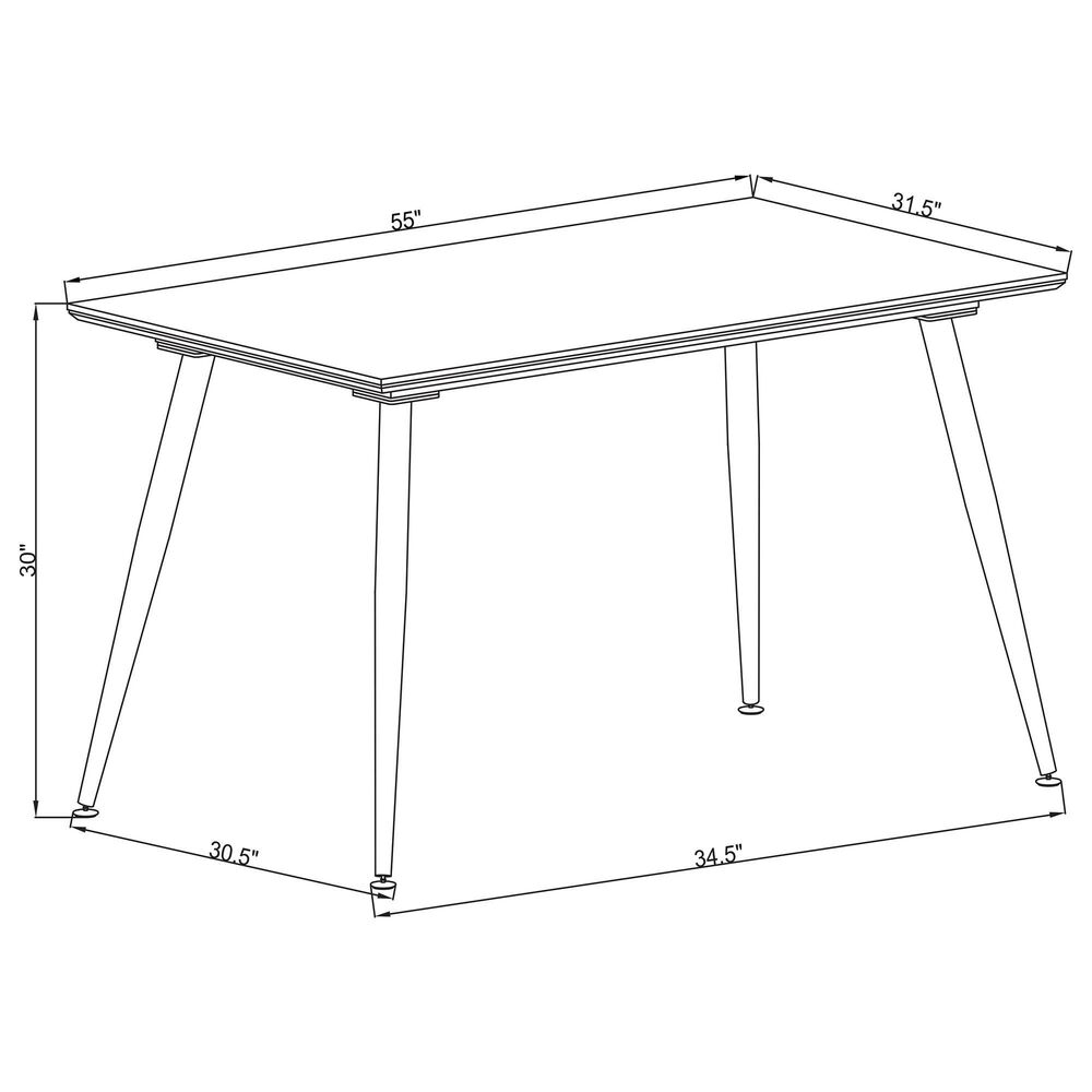 Coaster Dennison Dining Table and 4 Chairs, , large