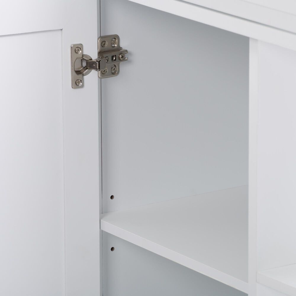 CorLiving Sage 2 Shelves Kitchen Cart in White, , large