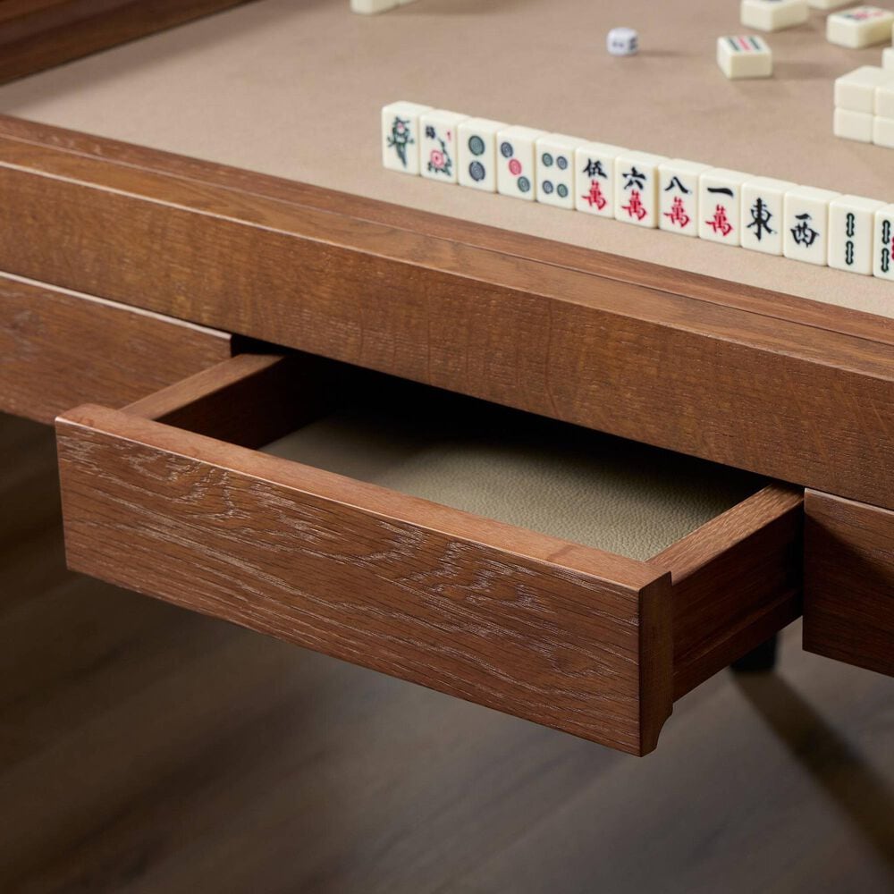 Four Hands District Eight Mahjong Table in Beige Felt, , large