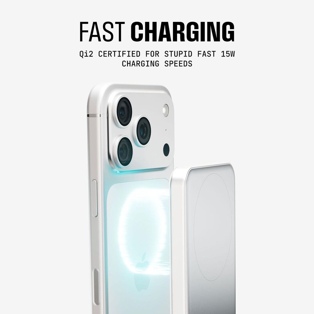 ohsnap! Snap Pack Dual-MagSafe Qi2 Power Bank in Silver Fox, , large