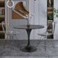 Leisuremod LeisureMod Verve Collection 36 Round Dining Table, Black Base with Sintered Stone Black Top, , large