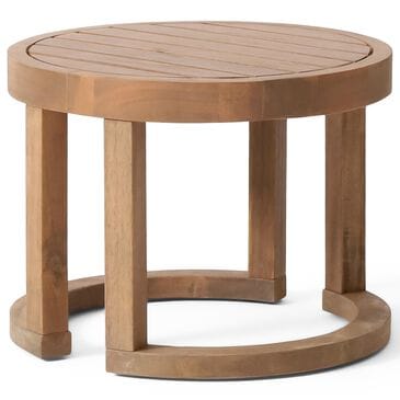 Hearth and Haven Round Patio Side Table in Brown, , large