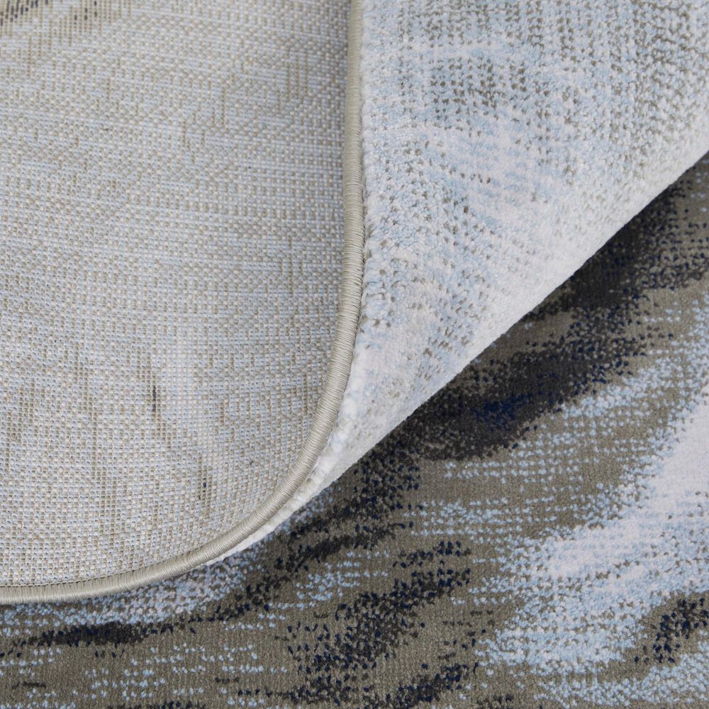 Feizy Gaspar 2&#39;10&quot; x 8&#39; Gray and Ivory Runner, , large