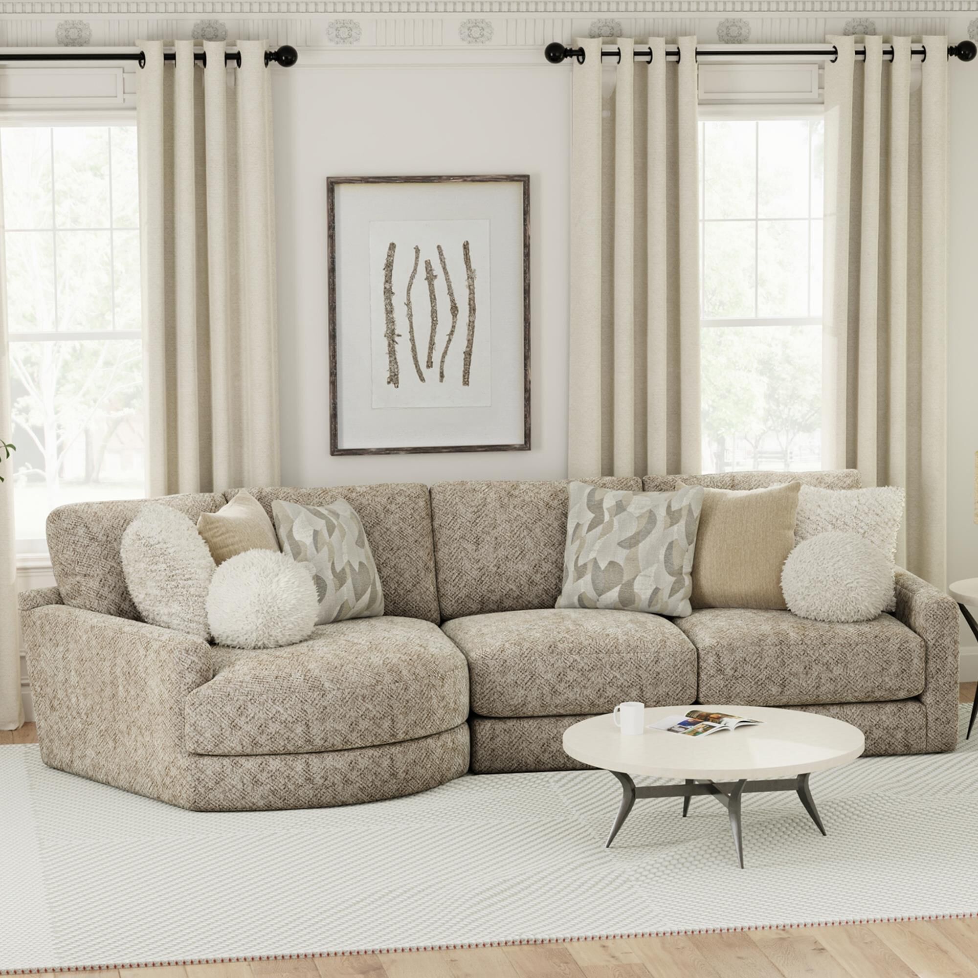 Hartsfield Turner 2-Piece Stationary Left Facing Sectional with