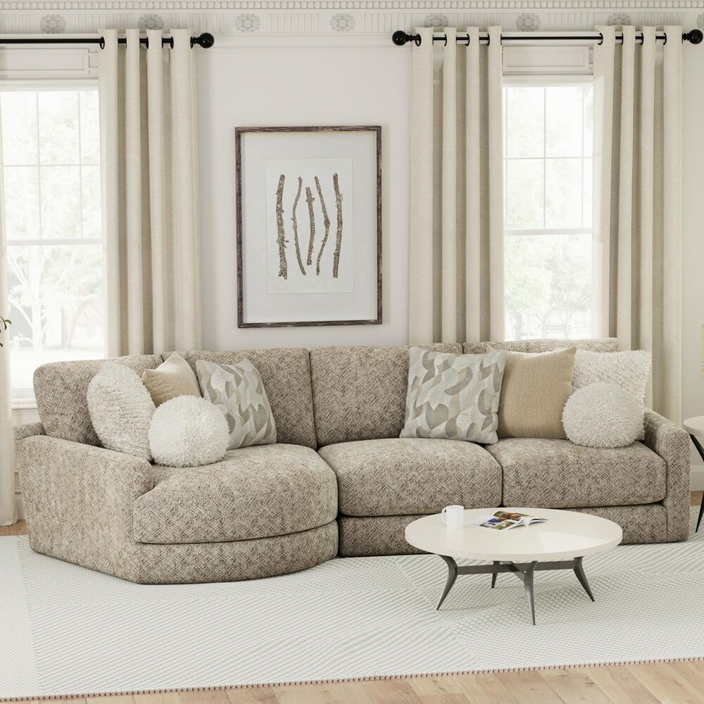 Hartsfield Turner 2-Piece Stationary Left Facing Sectional with Piano Wedge in Mushroom, , large