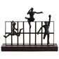 Maple and Jade 10" Human with Rectangular Frame Sculpture in Ebony Black, , large