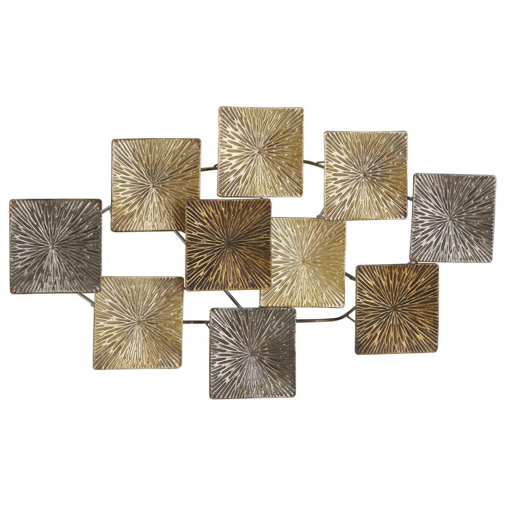 Maple and Jade 24" x 43" Wall Sculptures Carved Overlapping in Gold, , large