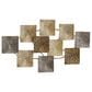 Maple and Jade 24" x 43" Wall Sculptures Carved Overlapping in Gold, , large