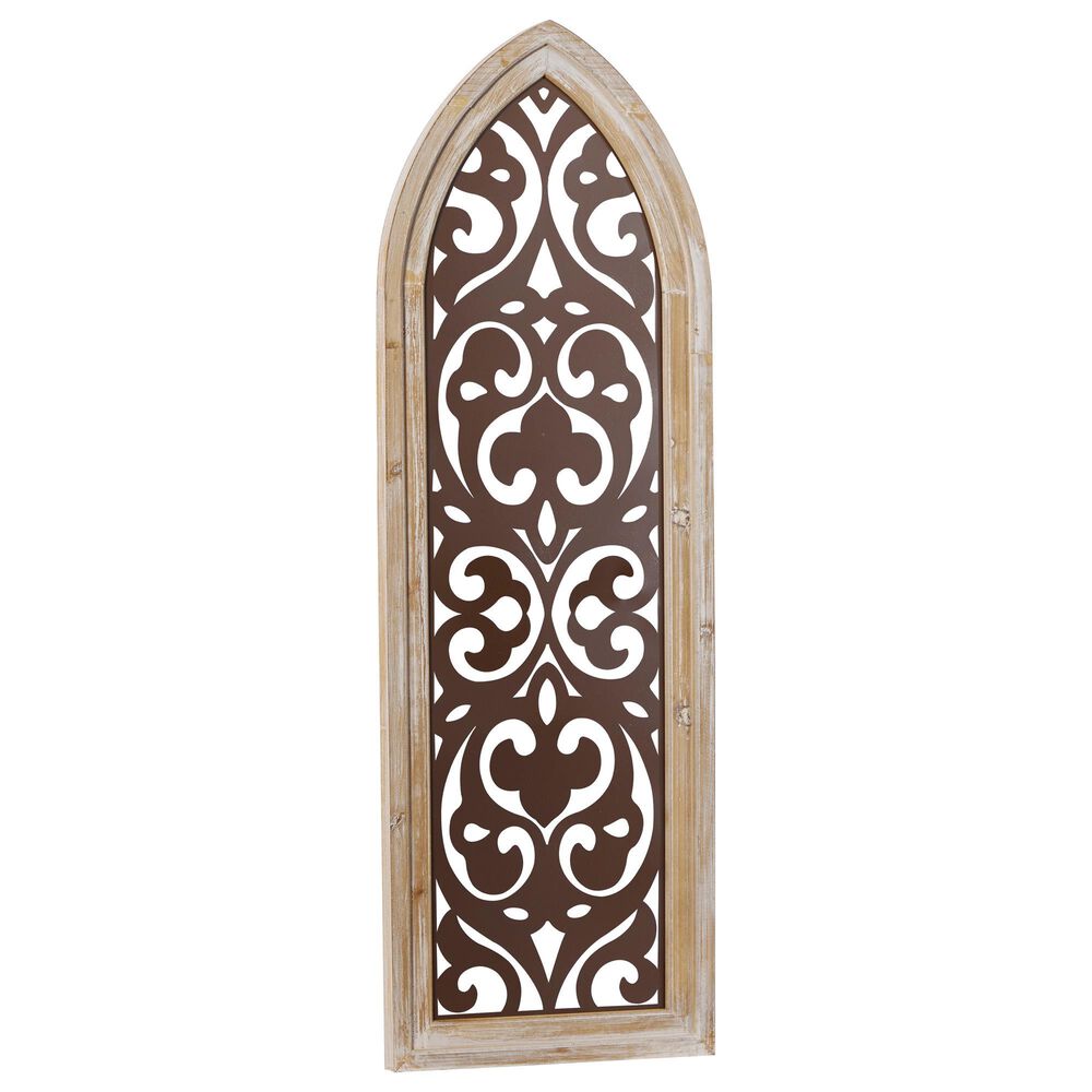 Maple and Jade 46.5&quot; x 16&quot; Rustic Abstract Wall Decor in Brown, , large