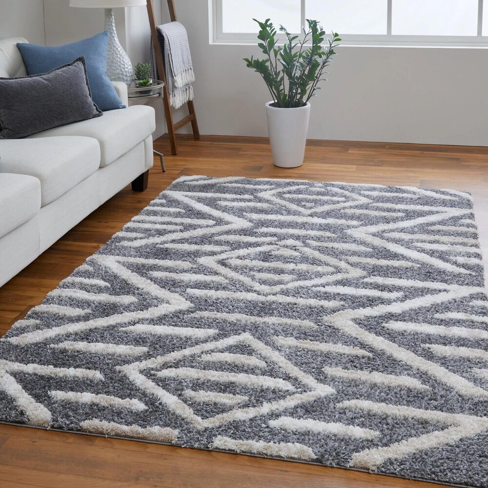 Feizy 39IBF Mynka Gray 7&#39;11&quot; x 10&#39; Area Rug, , large