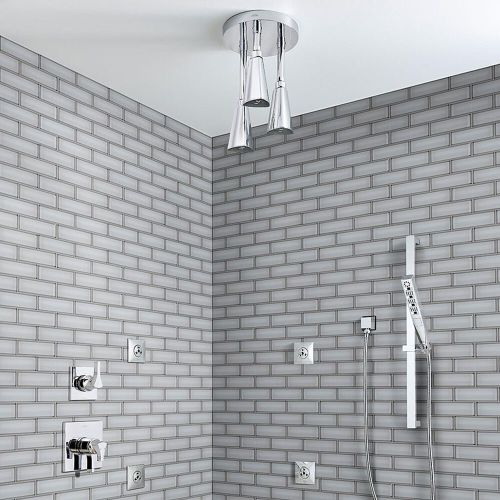 MS International Ice Beveled 2&quot; x 6&quot; Glass Subway Tile, , large
